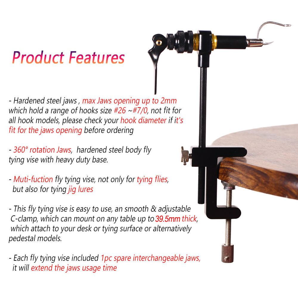 1PC 360° Rotation C-Clamp Fly  - Fishing Lure Making Kit recension och pris