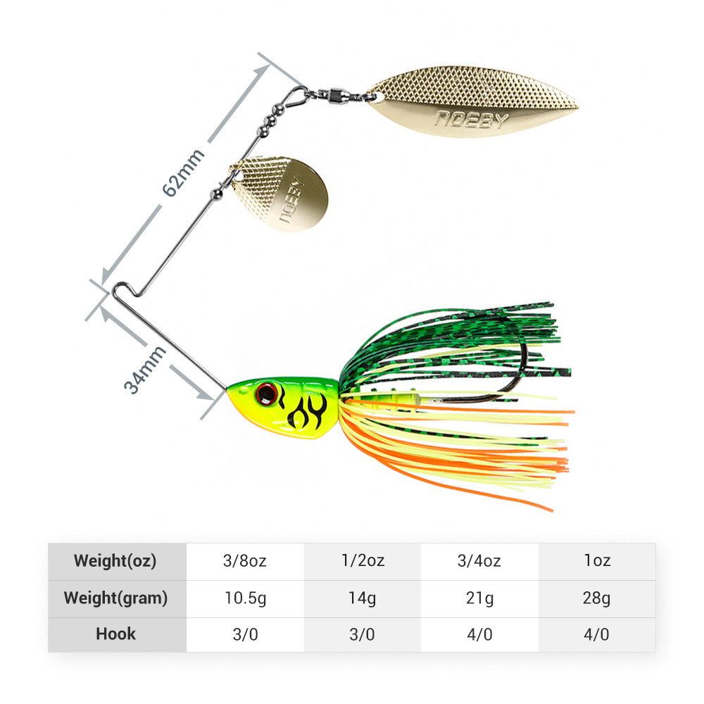 Noeby Spinnerbait 10.5g 14g 21 - Fishing Lure Swimbait recension och pris