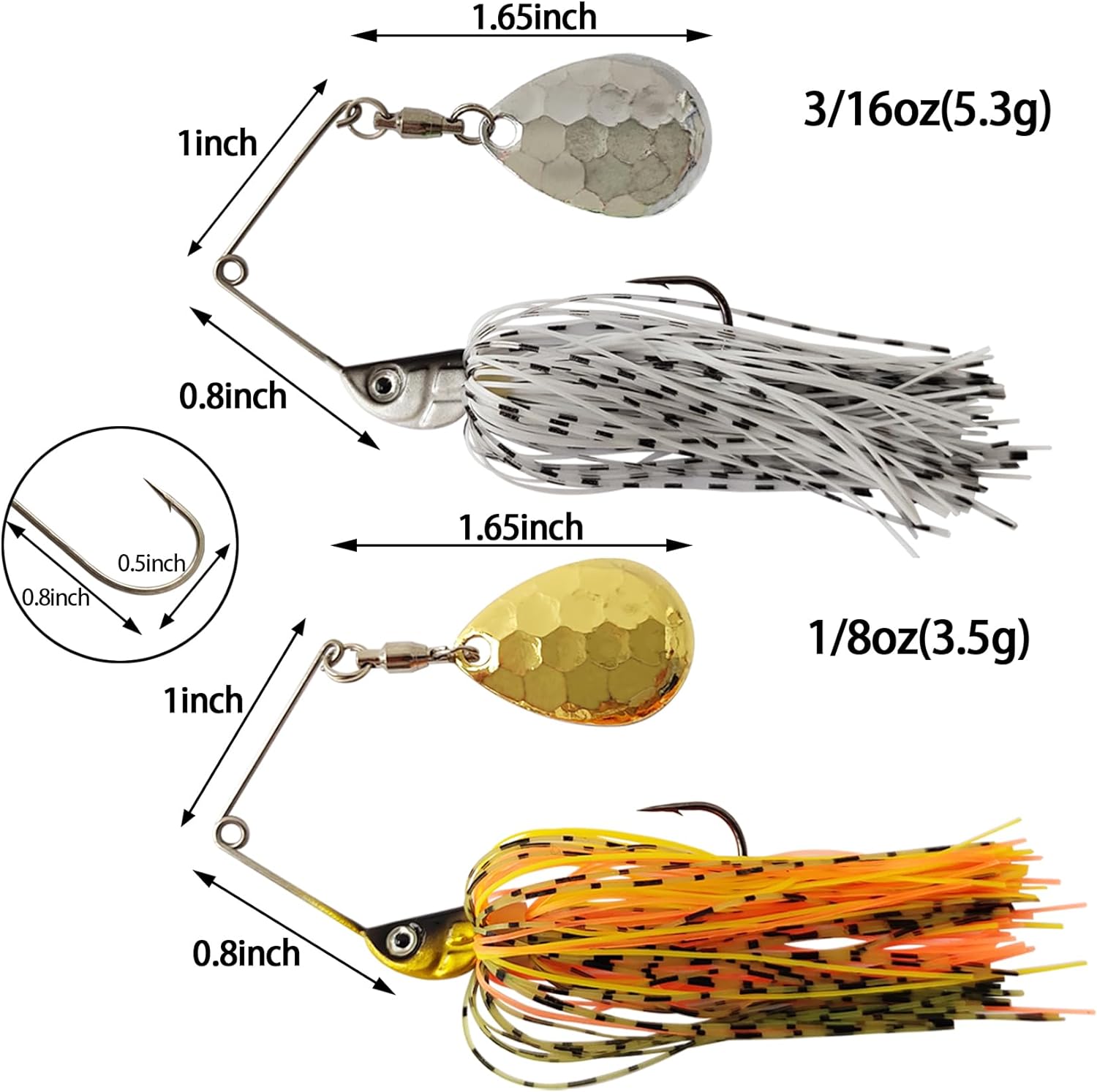 Eupheng Spinner Bait Spoon Wir - Fishing Lure Swimbait recension och pris
