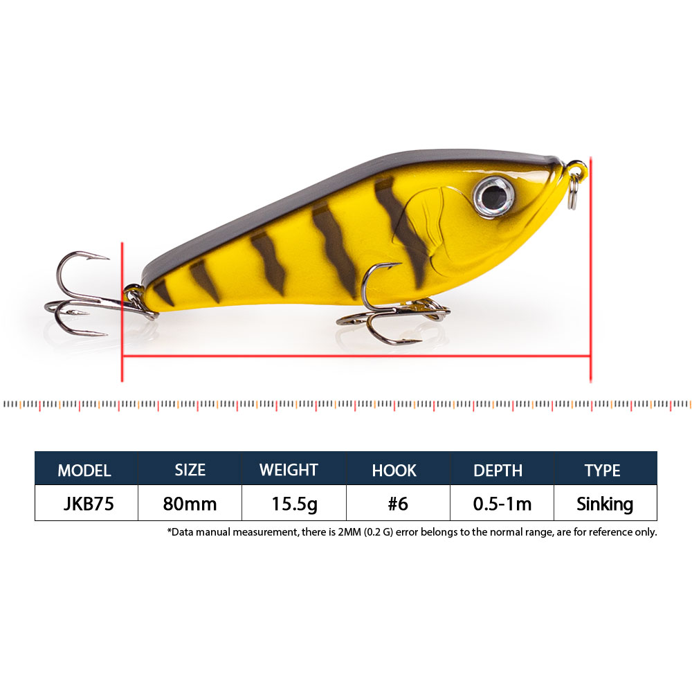 80mm/15.5g Muskies Jerkbait Pi - Fishing Lure Jerkbait recension och pris