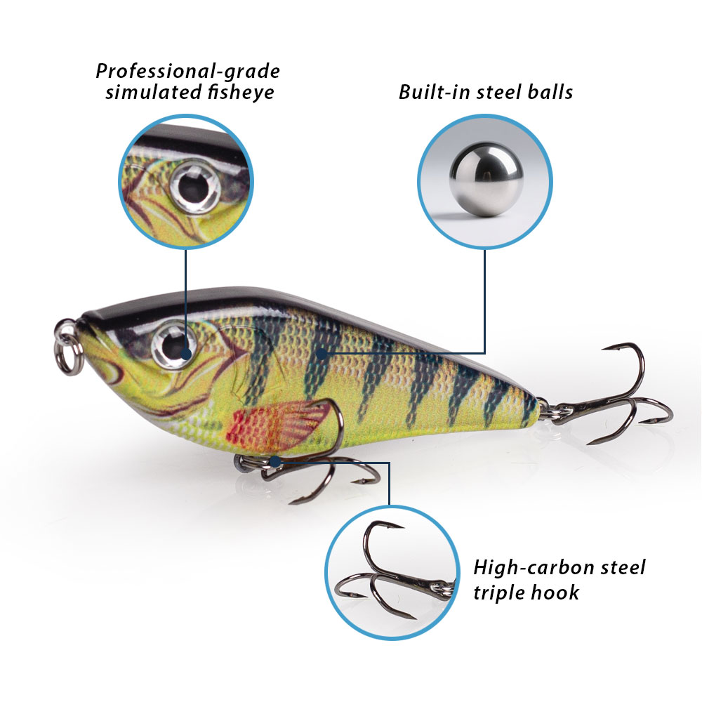 80mm/15.5g Muskies Jerkbait Pi - Fishing Lure Jerkbait recension och pris