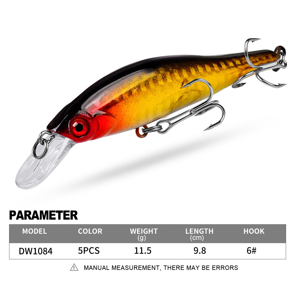 5 Colors Squid Sea Minnow Fish - Fishing Lure Jerkbait recension och pris