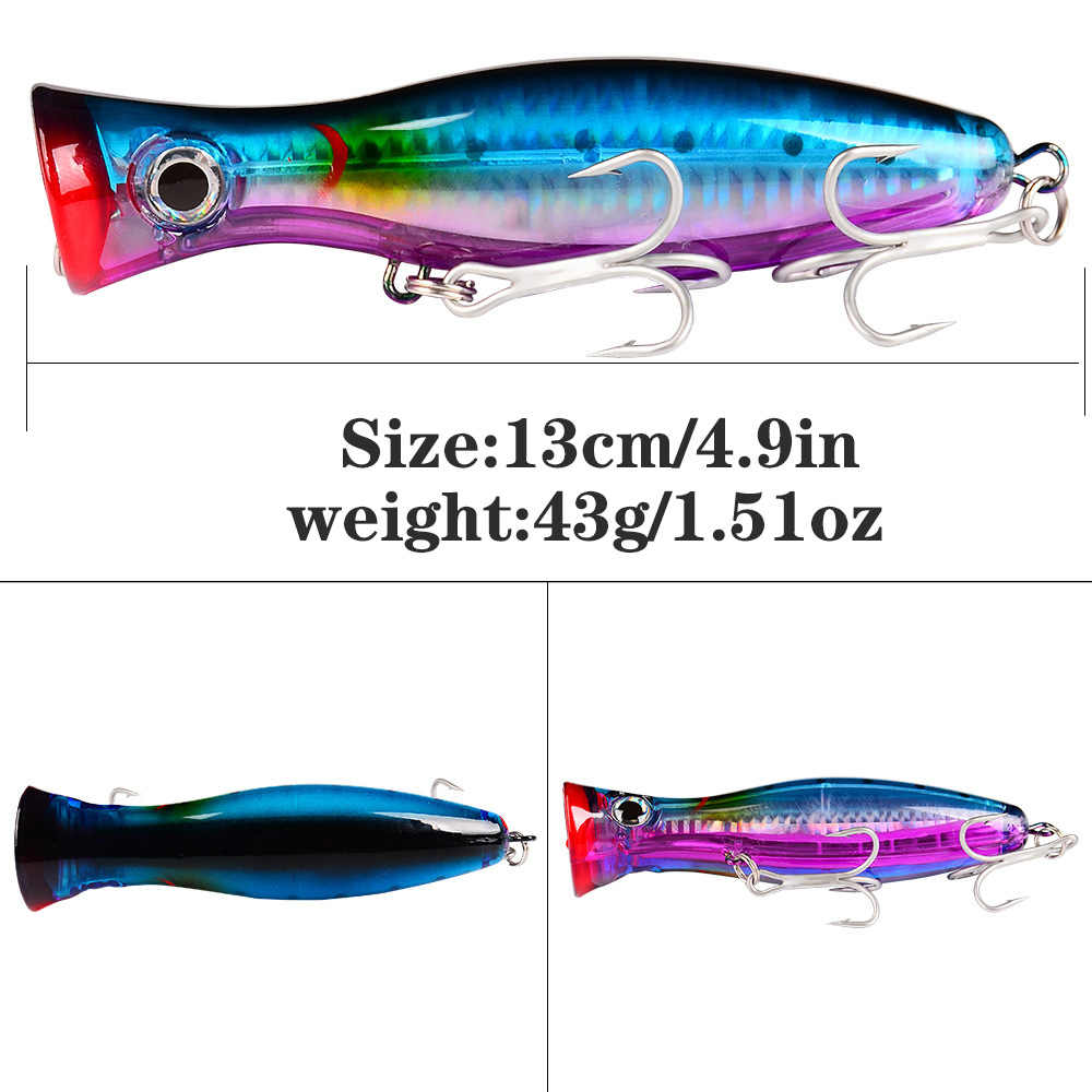 PROBEROS 1pc 13cm 43g Popper F - Fishing Lure Popper recension och pris
