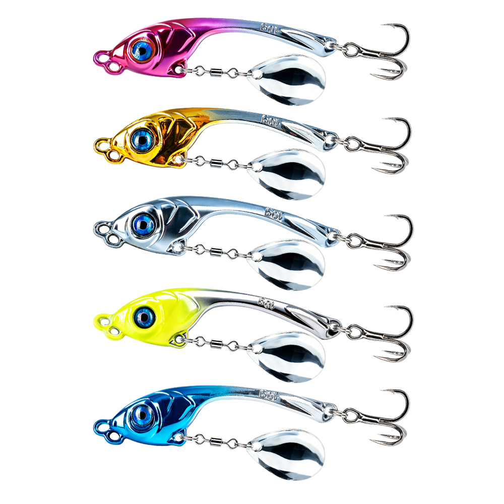 10 Pcs/Box Double Hole Metal V - Fishing Lure Spinnerbait recension och pris