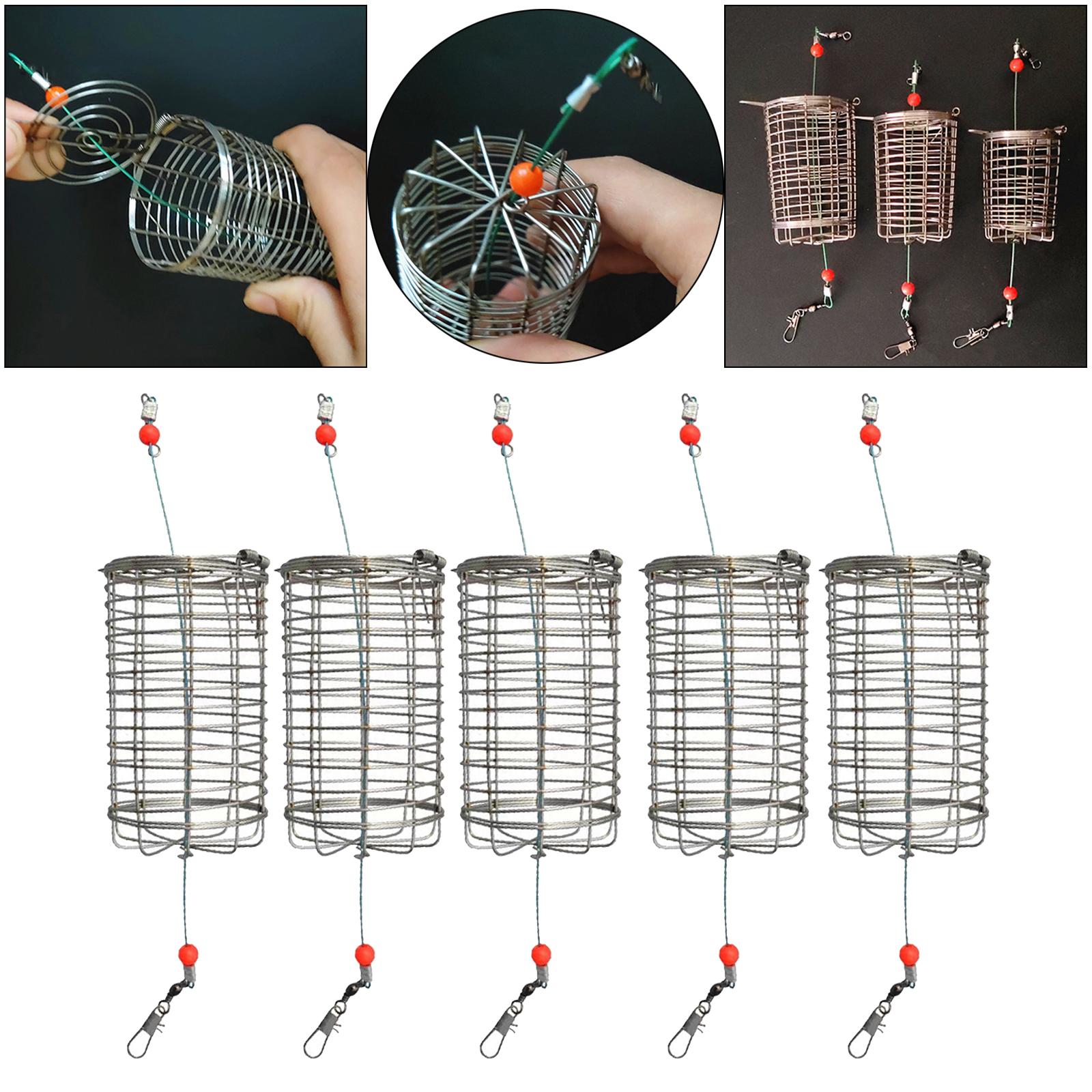 5x Solid Fishing Feeder Cage T - Fishing Lure Box recension och pris