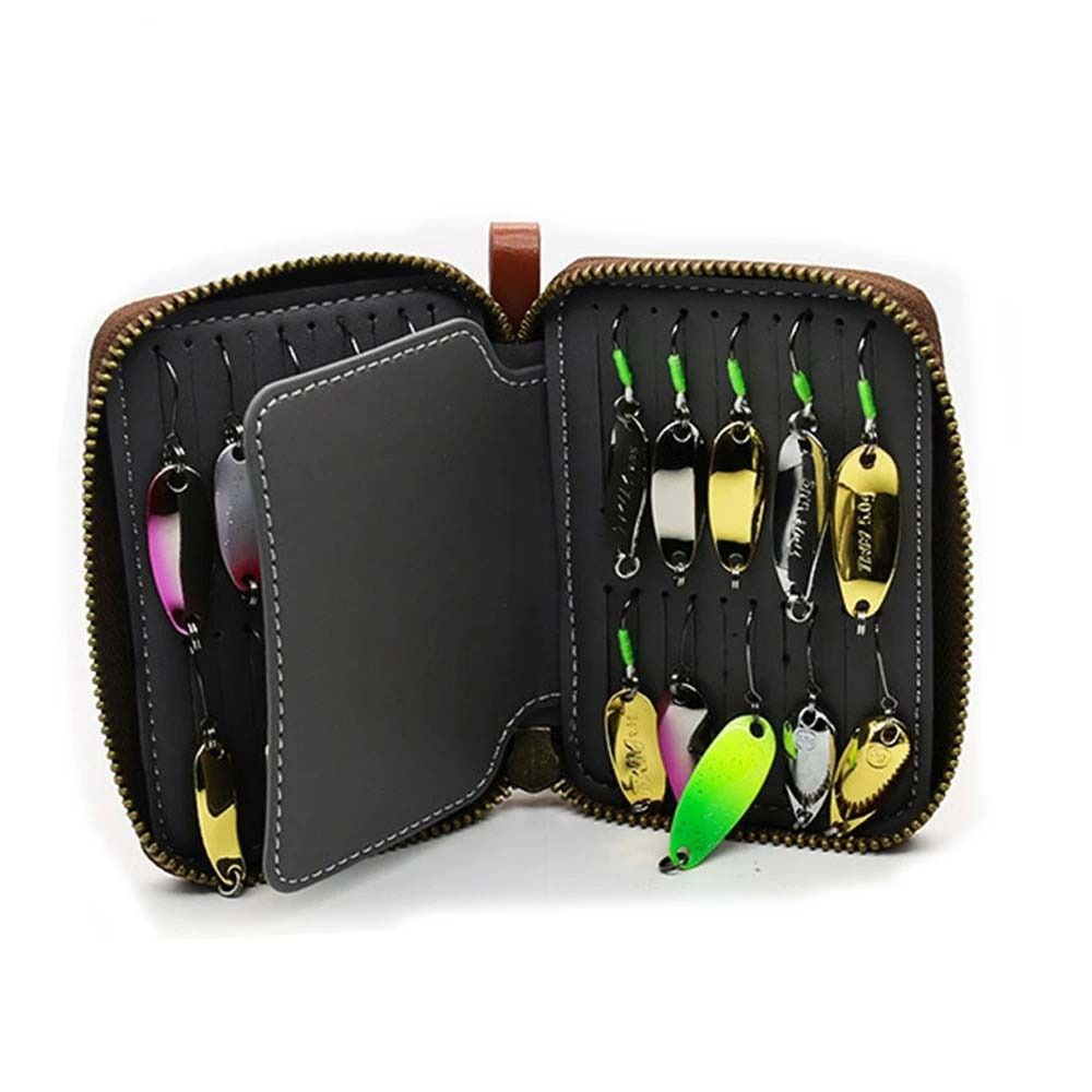 PU Leather Lure Wallet Bag Car - Fishing Lure Spinnerbait recension och pris