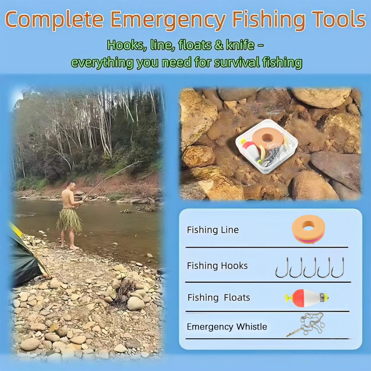 Portable Emergency Fishing Gea - Fishing Lure Box recension och pris
