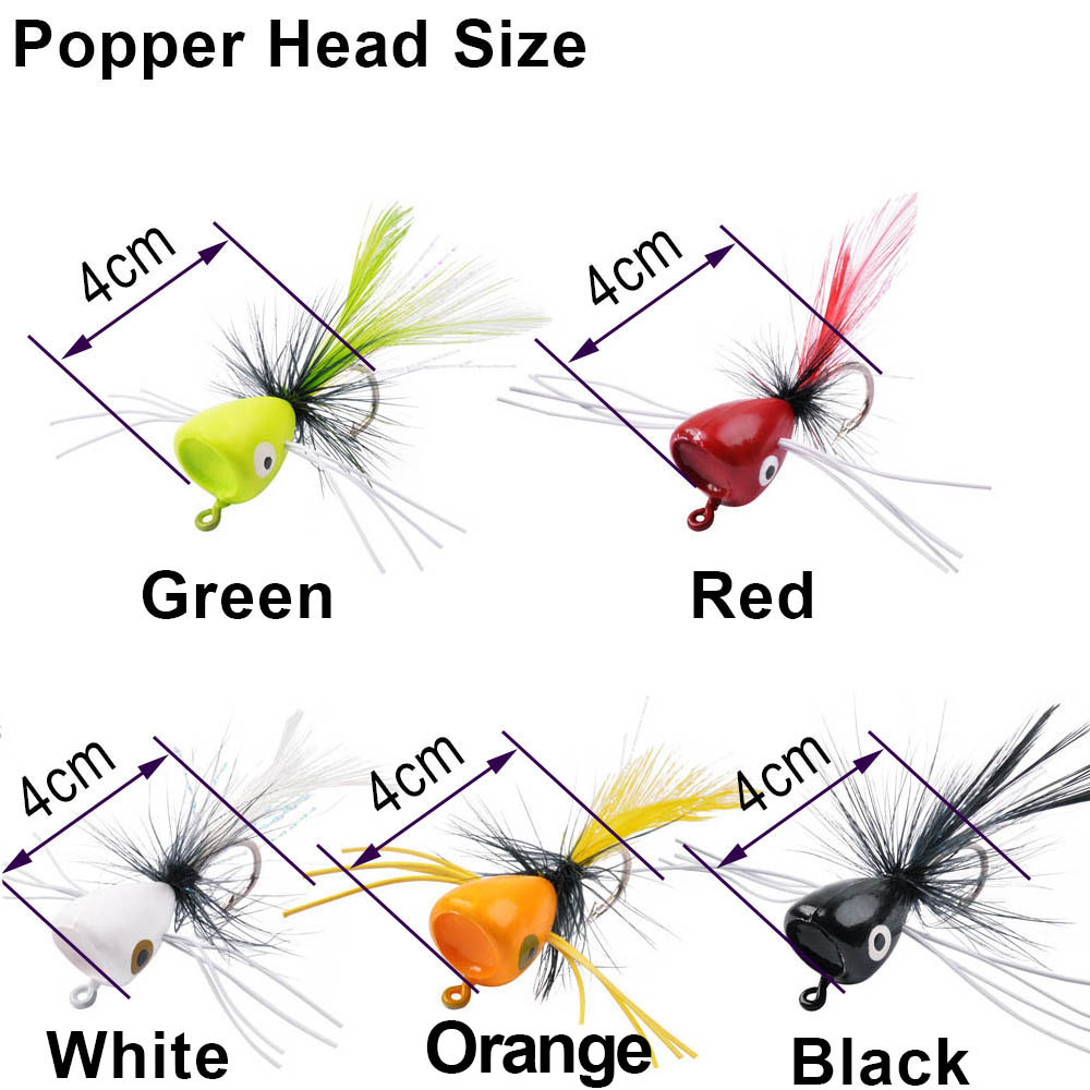 5Pcs Foam Fly Fishing lures Po - Fishing Lure Popper recension och pris